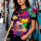 Colorful Space Galaxy Graphic 3D Printed Casual Unisex Short Sleeve Tee Shirts