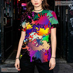 Colorful Space Galaxy Graphic 3D Printed Casual Unisex Short Sleeve Tee Shirts