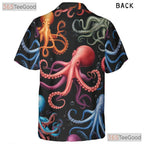 Underwater Octopus Vibrant Sea Life Seamless Print Hawaiian Shirt Unisex Top
