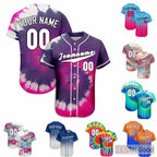 Unique Tie-Dye Custom Baseball Jersey Tee Personalized Unisex Stitched Sports Uniform