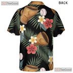 Unisex Baseball Hawaiian Shirt- Tropical Palm Leaf Floral Aloha Sports Outfit