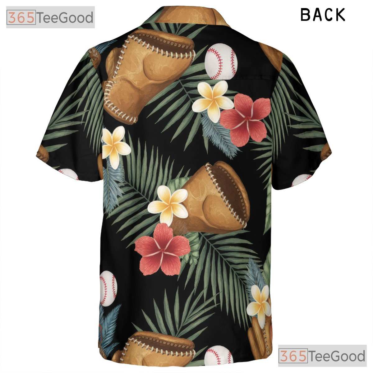 Unisex Baseball Hawaiian Shirt- Tropical Palm Leaf Floral Aloha Sports Outfit