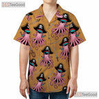 Unisex Kraken Pirate Hawaiian Shirt- Nautical Ocean Theme Beachwear Apparel