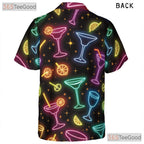 Unisex Neon Margarita Martini Hawaiian Shirt- Cocktail Party Night Beach Top