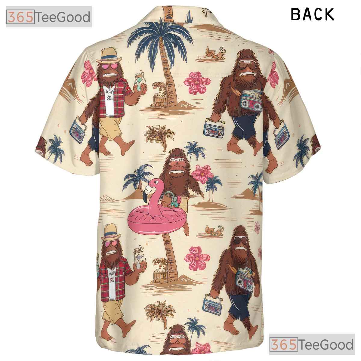 Unisex Sasquatch Hawaiian Shirt - Funny Bigfoot Forest Beach Vacation Style