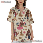 Unisex Sasquatch Hawaiian Shirt - Funny Bigfoot Forest Beach Vacation Style