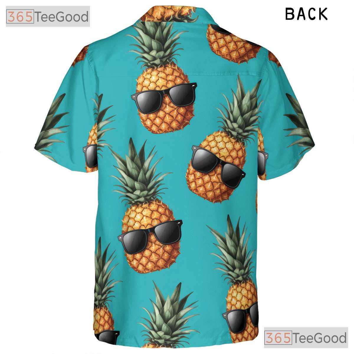 Unisex Tropical Pineapple Hawaiian Shirt- Summer Aloha Fruit Beach Party Tee
