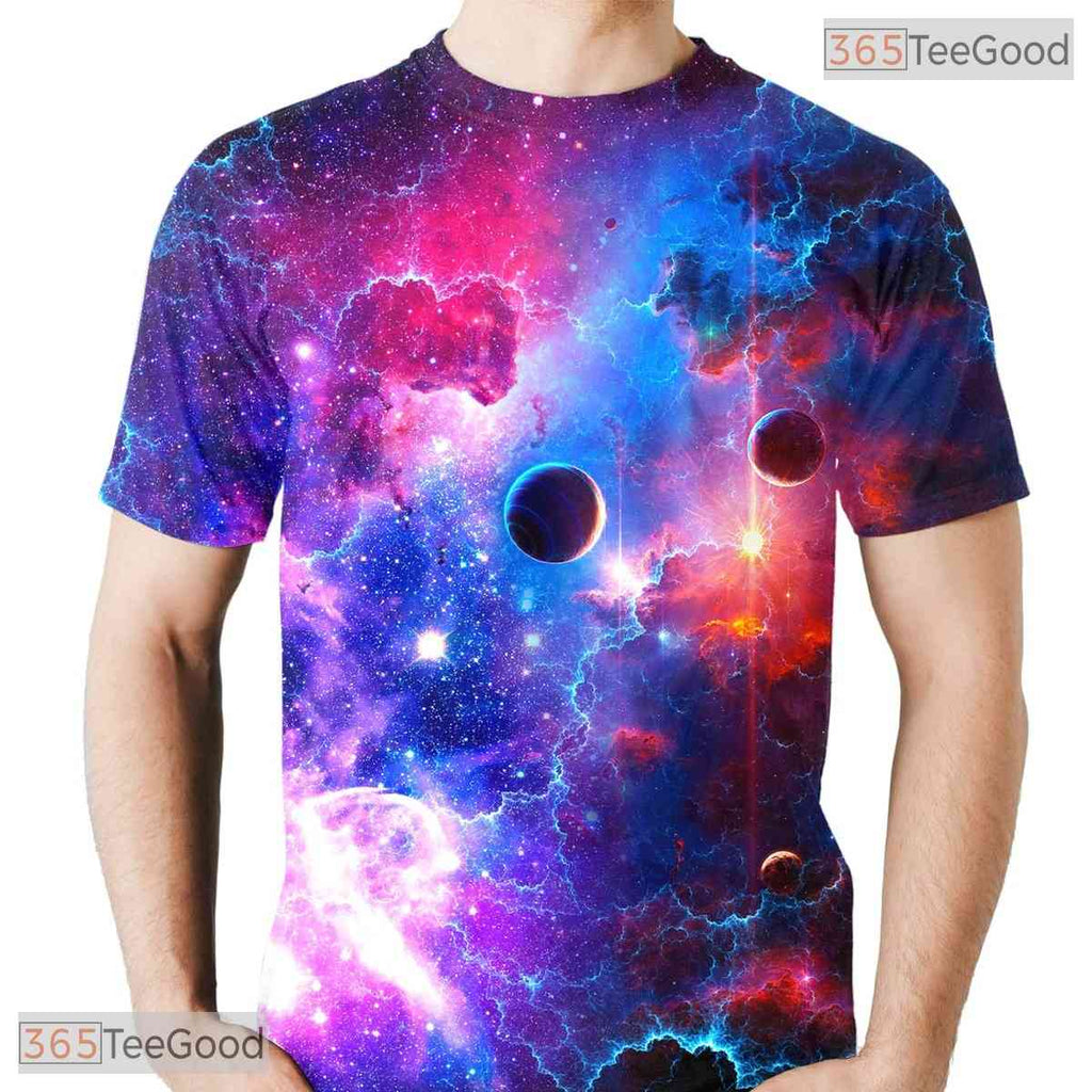 Cosmic Universe Space Galaxy Graphic 3D Printed Casual Unisex Tee Shirt Tops