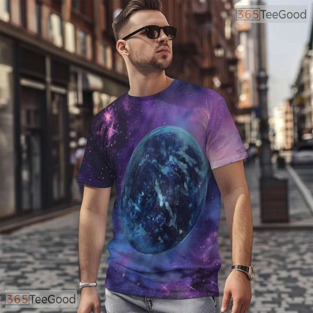 Cosmic Universe Space Graphic Art 3D Pattern Printed Casual Unisex T-Shirt Tops