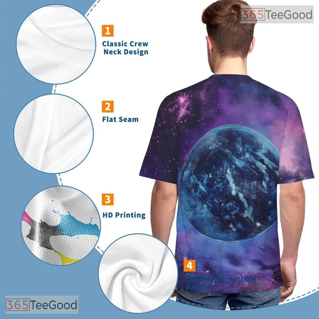 Cosmic Universe Space Graphic Art 3D Pattern Printed Casual Unisex T-Shirt Tops