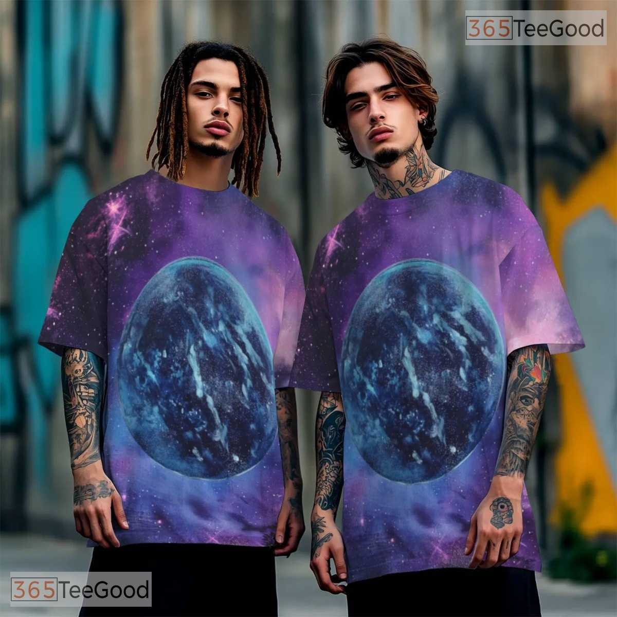 Cosmic Universe Space Graphic Art 3D Pattern Printed Casual Unisex T-Shirt Tops