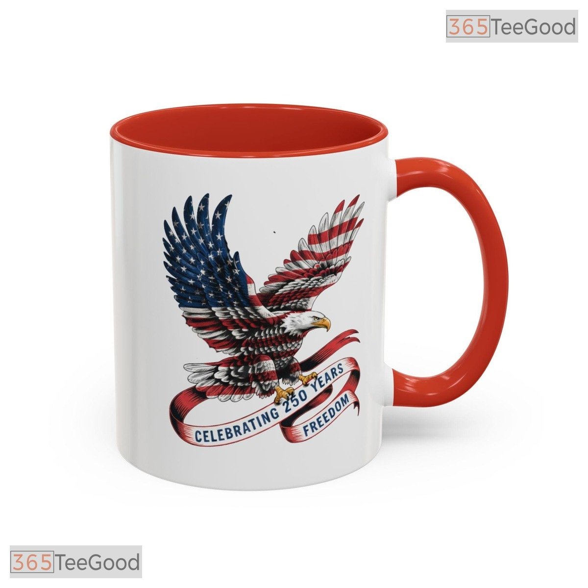 USA 250th Anniversary 250 Years America Ceramic Mug - Patriotic 1776-2026 Accent Mug