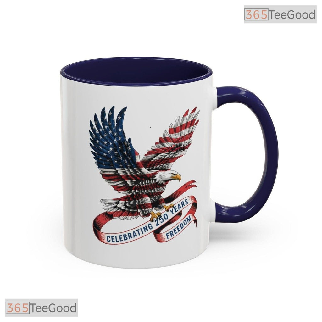 USA 250th Anniversary 250 Years America Ceramic Mug - Patriotic 1776-2026 Accent Mug