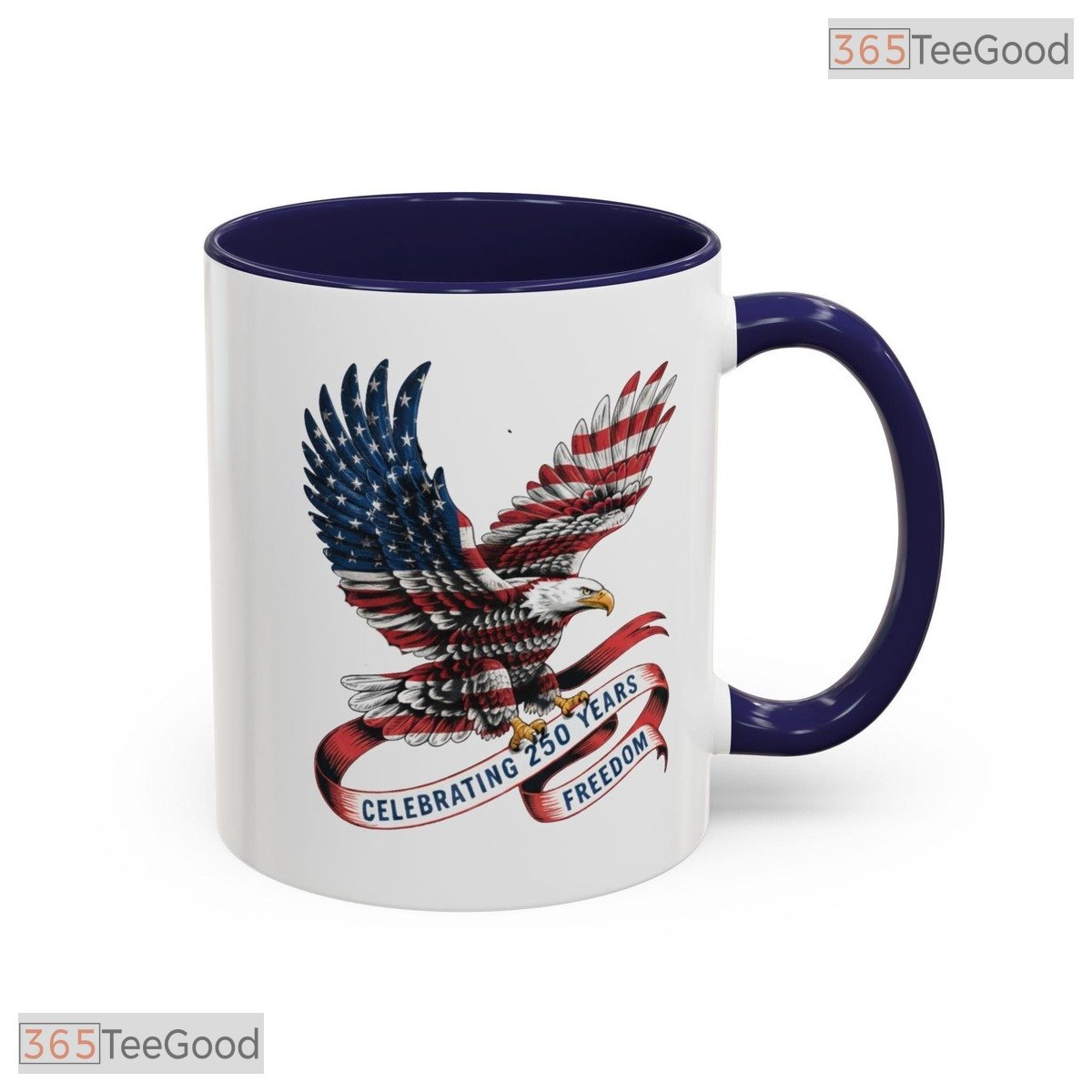 USA 250th Anniversary 250 Years America Ceramic Mug - Patriotic 1776-2026 Accent Mug