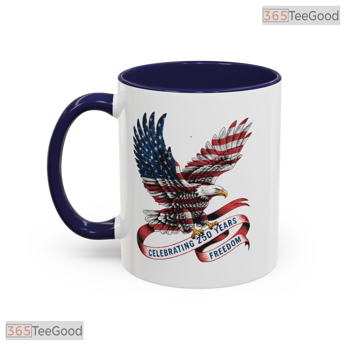 USA 250th Anniversary 250 Years America Ceramic Mug - Patriotic 1776-2026 Accent Mug