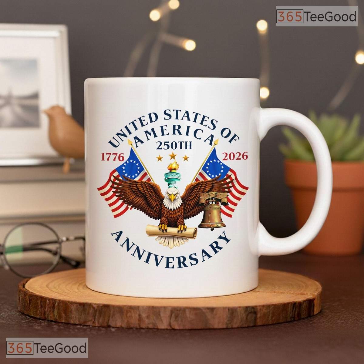 USA 250th Anniversary Mug - Patriotic Eagle 1776-2026 America Independence Ceramic Mug