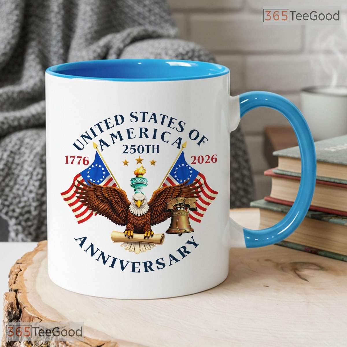 USA 250th Anniversary Mug - Patriotic Eagle 1776-2026 America Independence Ceramic Mug