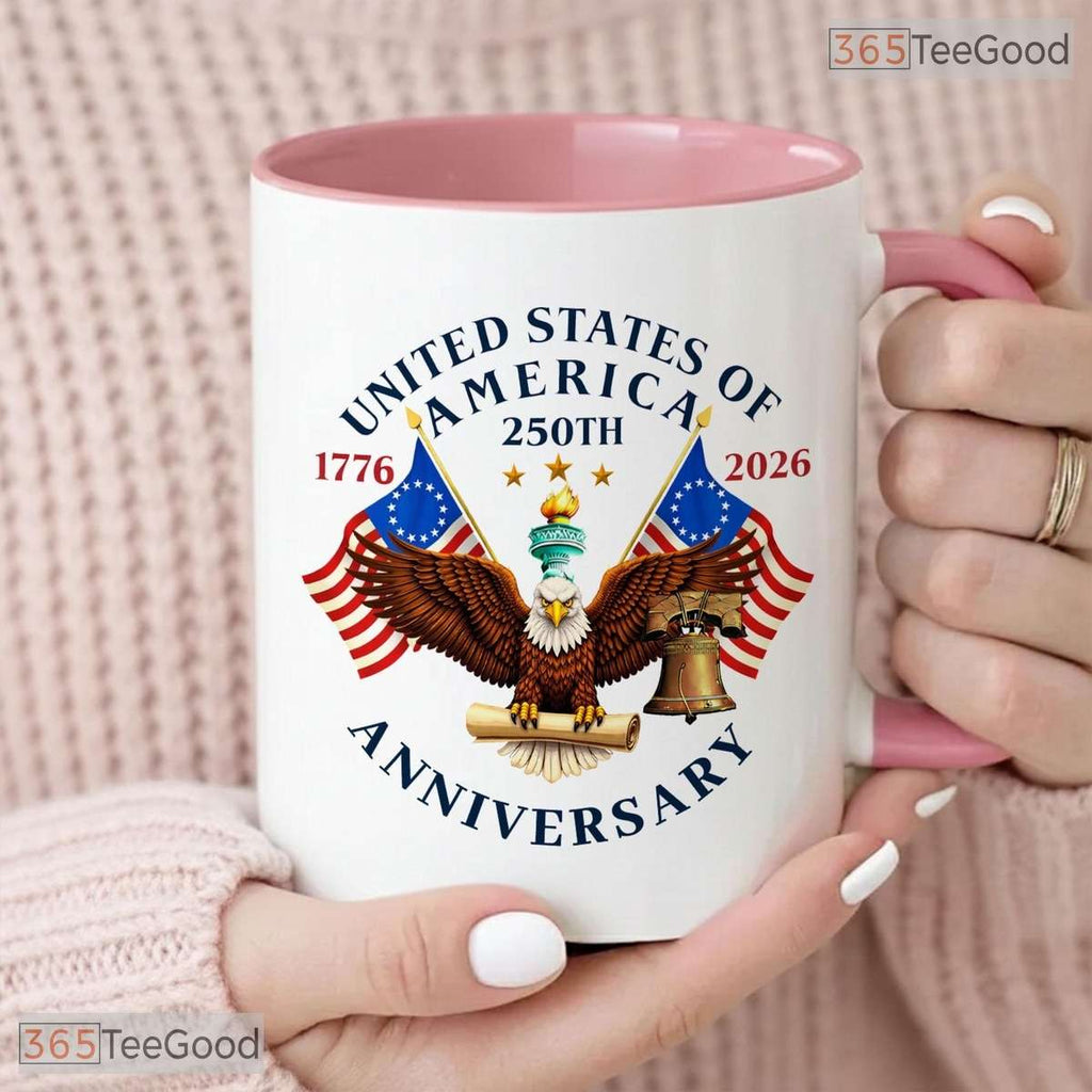 USA 250th Anniversary Mug - Patriotic Eagle 1776-2026 America Independence Ceramic Mug
