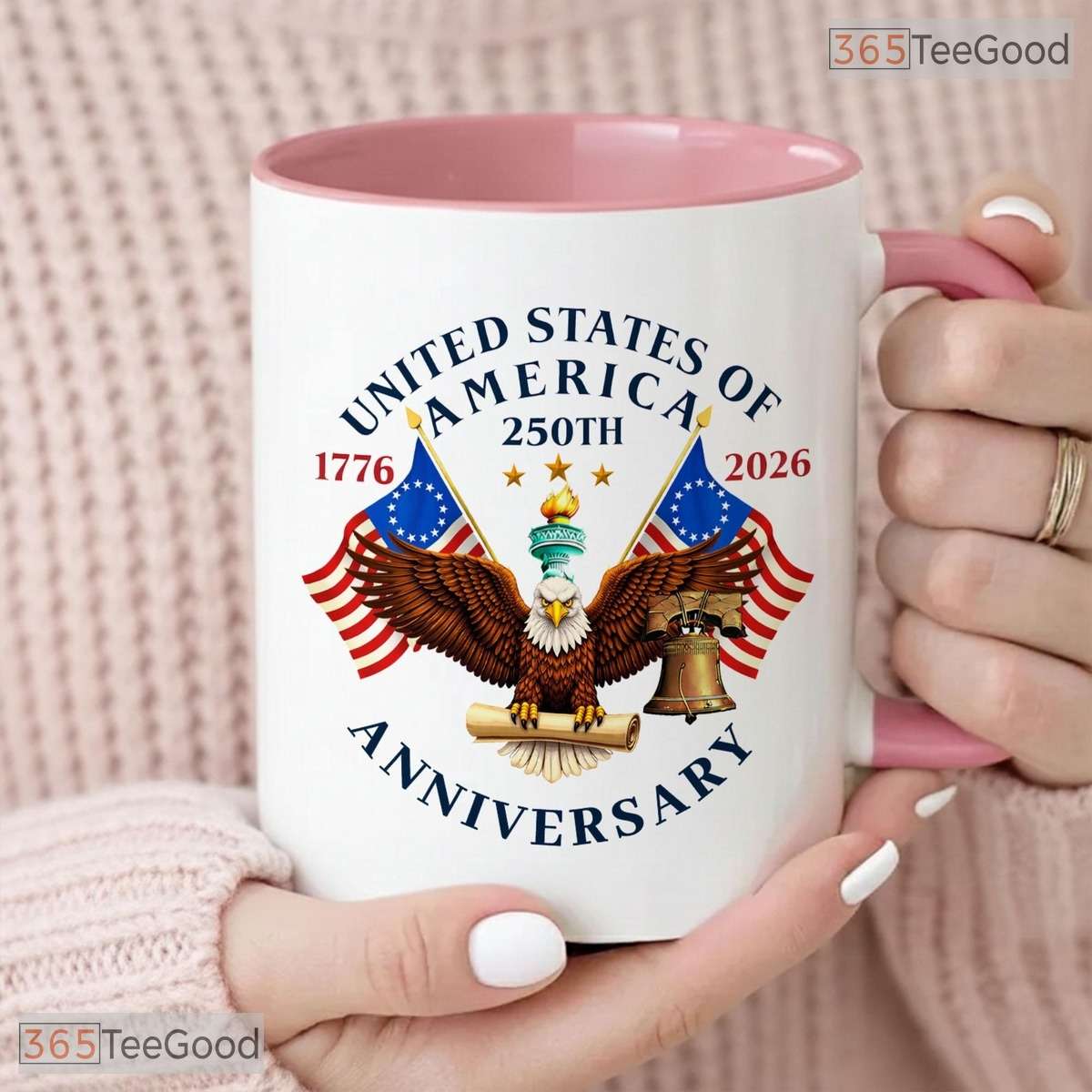 USA 250th Anniversary Mug - Patriotic Eagle 1776-2026 America Independence Ceramic Mug