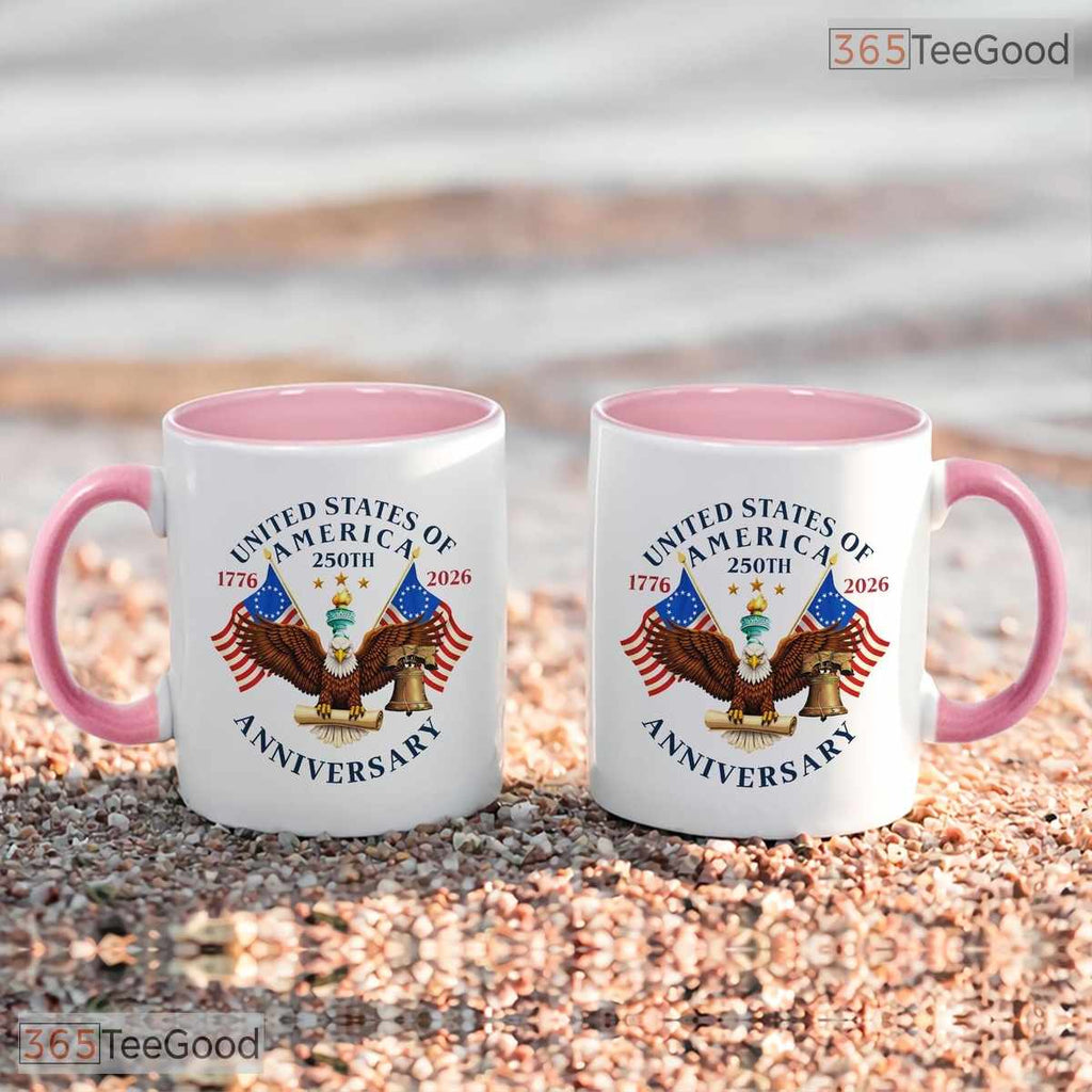 USA 250th Anniversary Mug - Patriotic Eagle 1776-2026 America Independence Ceramic Mug