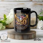 USA 250th Anniversary Mug - American Eagle Patriotic Commemorative Ceramic Accent Mug