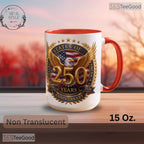 USA 250th Anniversary Mug - American Eagle Patriotic Commemorative Ceramic Accent Mug