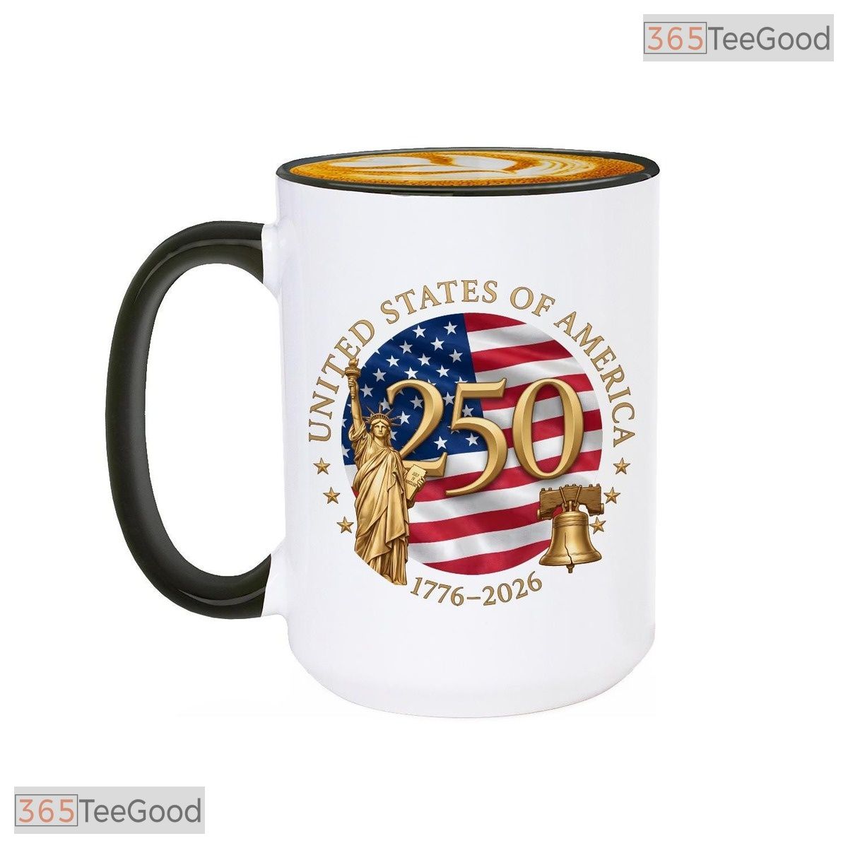 USA 250th Birthday 1776 To 2026 Patriotic Celebrating Gift Independence Ceramic Mug