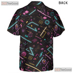 Vaporwave 80s Retro Geometric Hawaiian Shirt Unisex Summer Party Aloha Tee