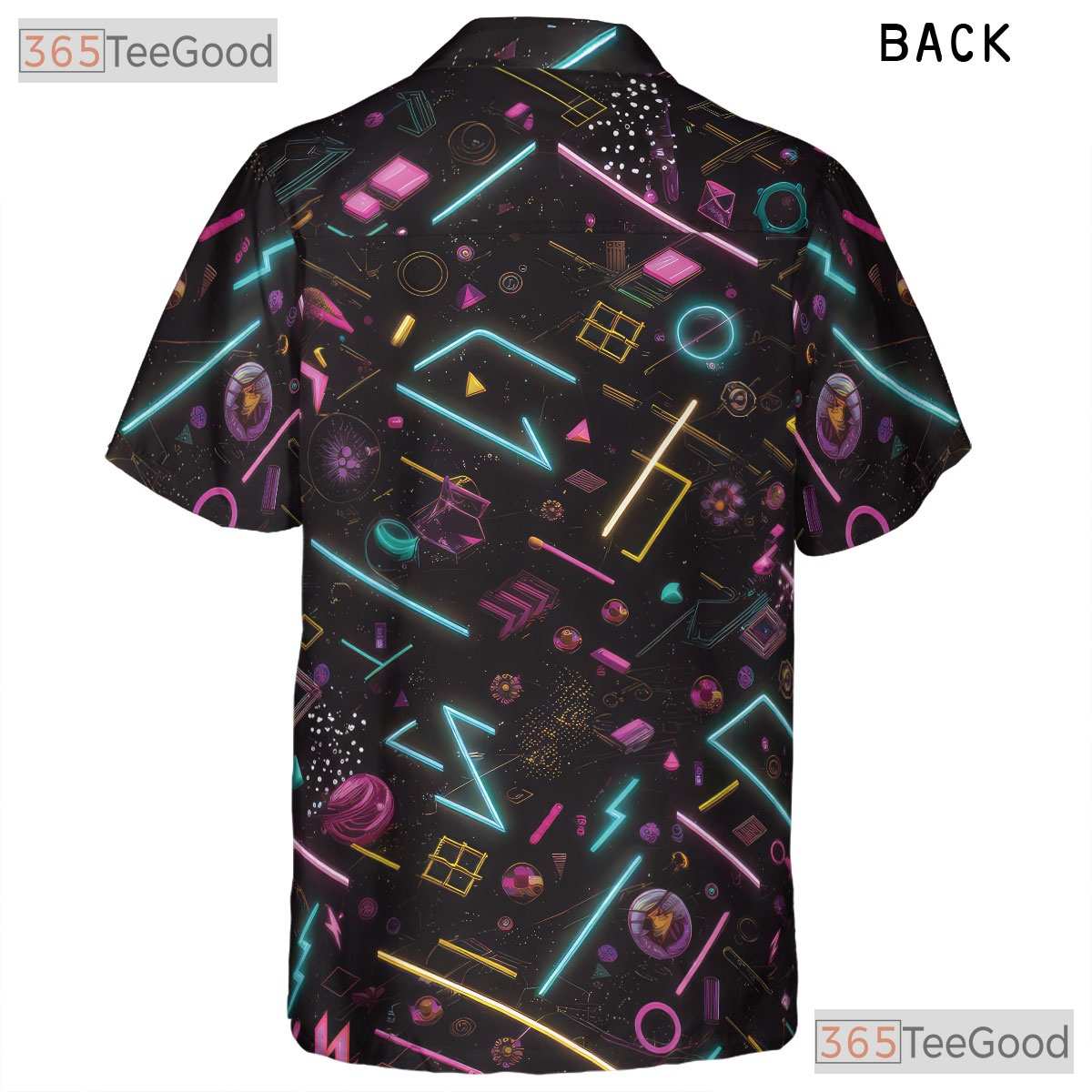 Vaporwave 80s Retro Geometric Hawaiian Shirt Unisex Summer Party Aloha Tee