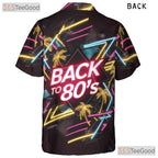 Vaporwave Retro 80s Neon Hawaiian Tee Unisex Look for Summer Party Outfit