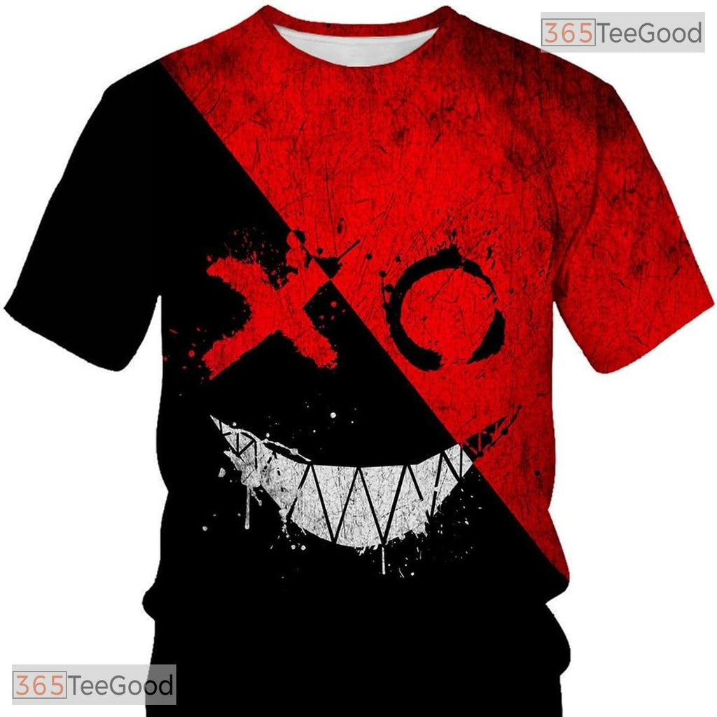 Fierce Dark Symbiote Black Alien Graphic 3D Printed Casual Unisex Tee Shirt Top