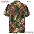 Vibrant Jungle Parrot Bird Aloha Hawaiian Shirt Unisex Summer Vacation Beachwear