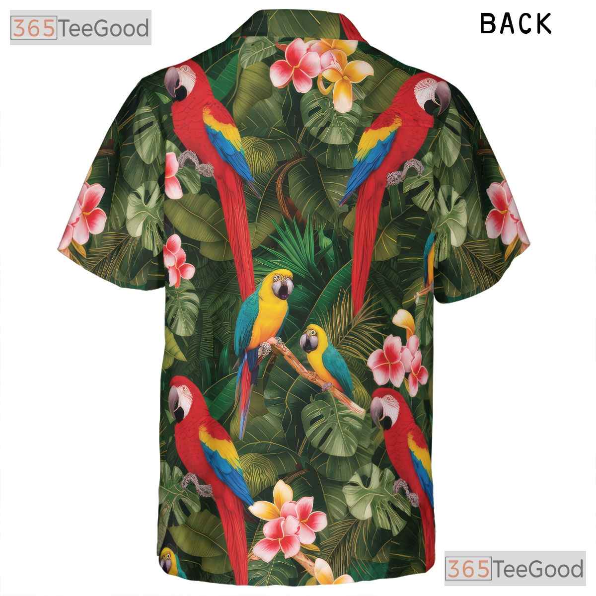 Vibrant Jungle Parrot Bird Aloha Hawaiian Shirt Unisex Summer Vacation Beachwear