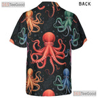 Vibrant Octopus Underwater Sea Life Seamless Design Hawaiian Tee Unisex Top