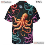 Vibrant Underwater Octopus Sea Life Seamless Design Hawaiian Tee Unisex Top
