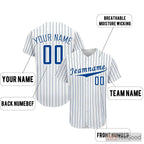 Vintage Blue Striped Custom Baseball Jersey Shirt Personalized Unisex Team Uniform