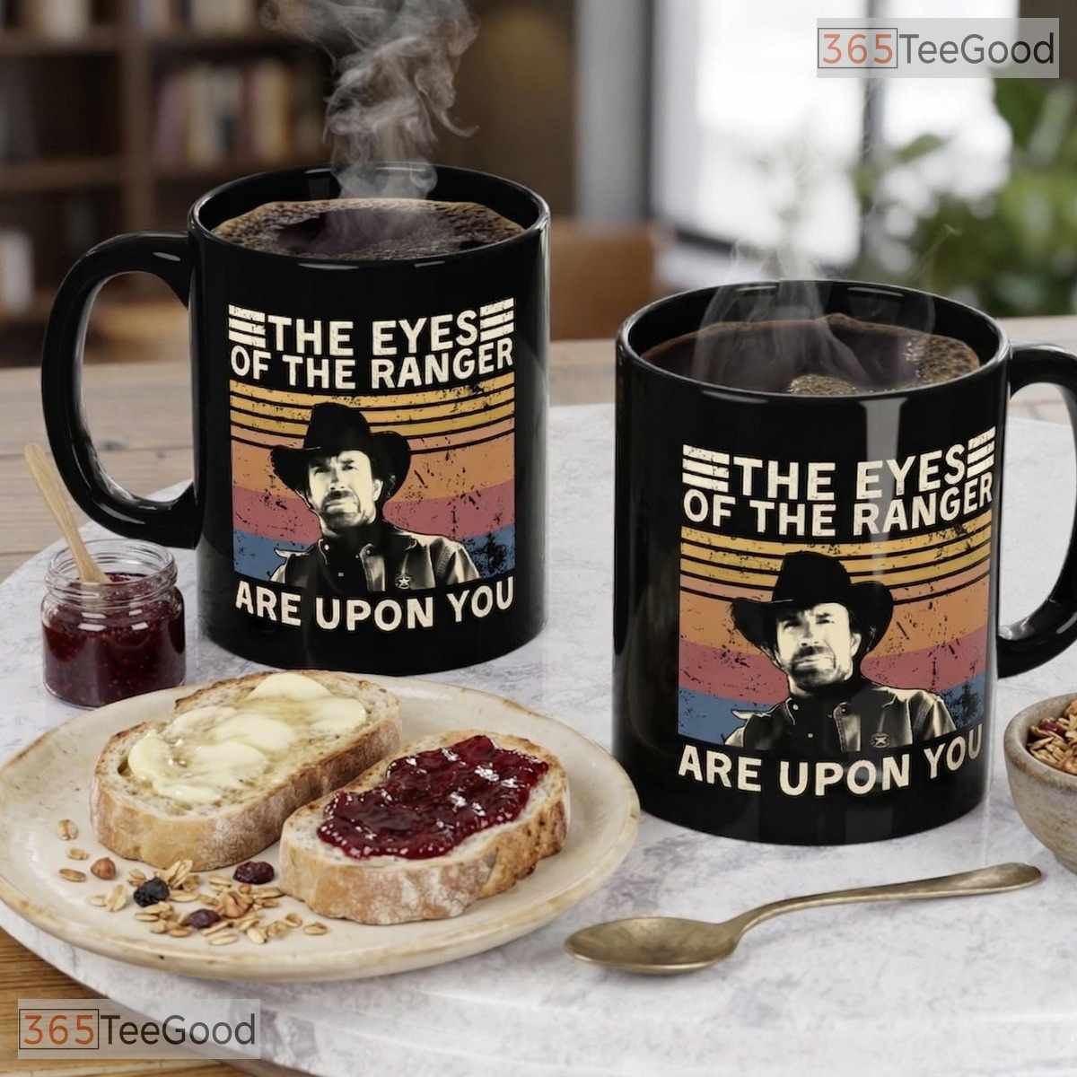 Vintage Western Cowboy TV Show Mug - Ranger Justice Quote Graphic Ceramic Accent Mug