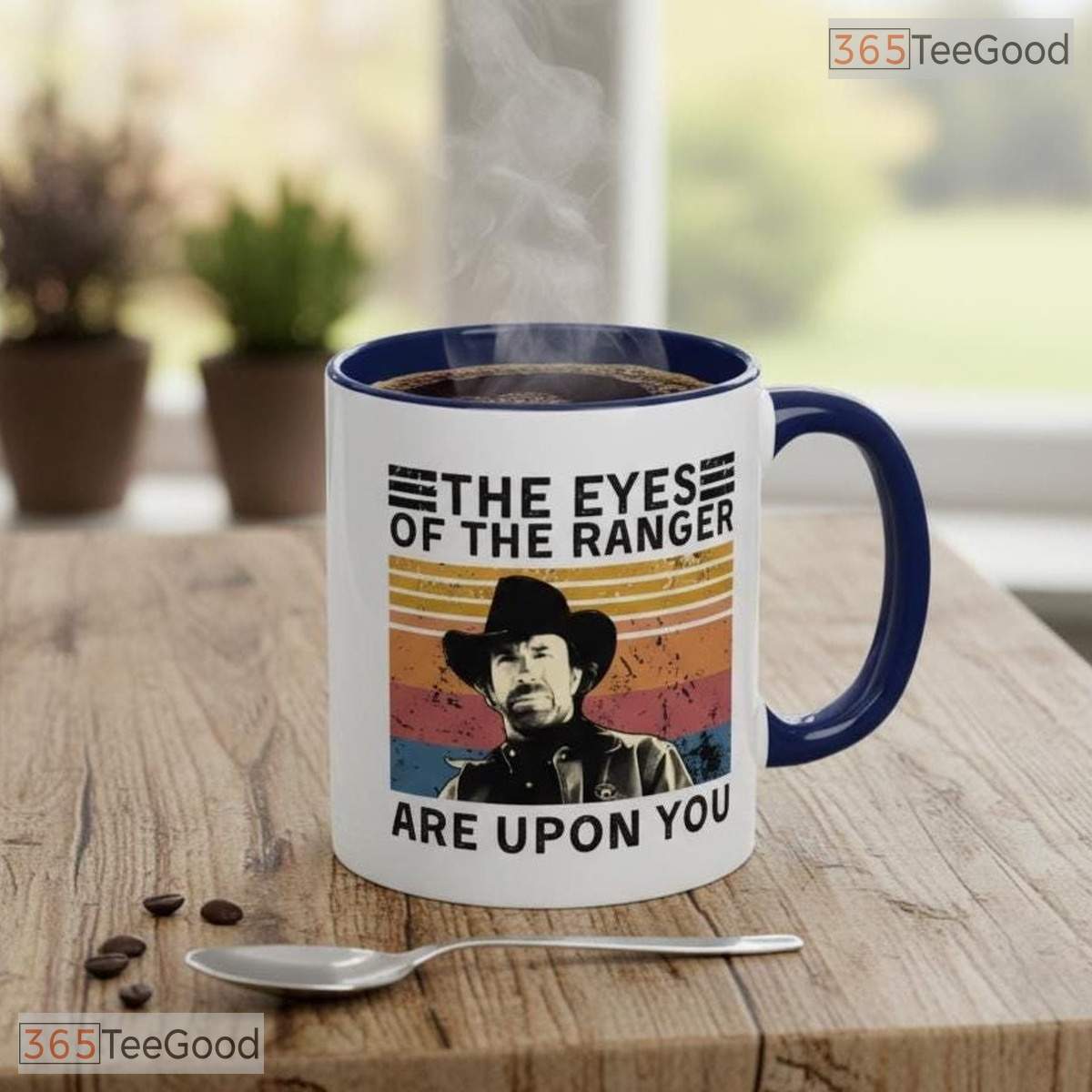 Vintage Western Cowboy TV Show Mug - Ranger Justice Quote Graphic Ceramic Accent Mug