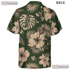 Vintage Hibiscus Hawaiian Shirt Unisex, Tropical Aloha Style
