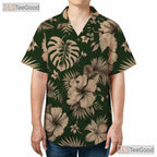 Vintage Hibiscus Hawaiian Shirt Unisex, Tropical Aloha Style
