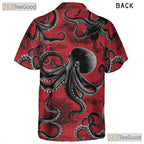 Vintage Octopus Marine Life Hawaiian Shirt Unisex Tropical Vacation Top