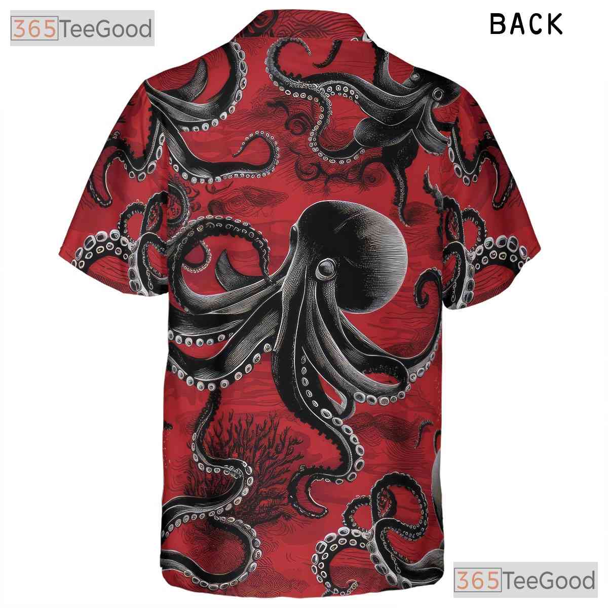 Vintage Octopus Marine Life Hawaiian Shirt Unisex Tropical Vacation Top