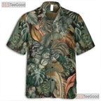 Vintage Palm Leaves Aloha Hawaiian Shirt Unisex Beach Summer Top Outfit