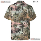 Vintage Palm Tree Sunset Beach Aesthetic Hawaiian Shirt Unisex Tropical Top