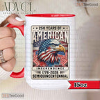 Vintage Patriotic Eagle Mug - 250 Years of American Independence 1776-2026 Ceramic Mug