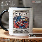 Vintage Patriotic Eagle Mug - 250 Years of American Independence 1776-2026 Ceramic Mug
