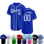White and Blue Baseball Jersey Tee for Men & Women - A clean look for casual comfort
