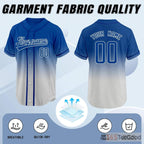 White and Blue Baseball Jersey Tee for Men & Women - Effortless style for everyday wear