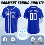 White and Blue Baseball Jersey Tee for Men & Women - A clean look for casual comfort