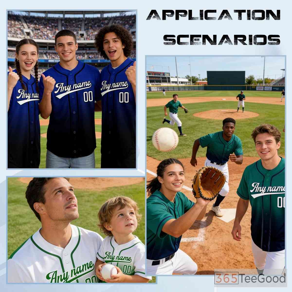 White and Green Baseball Jersey Tee for Men & Women - A classic blend for casual style